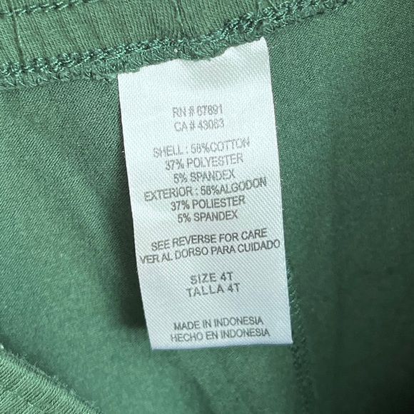 Green Bay Packers Football Team Apparel Green Logo Leggings Girls Size 4T - Picture 3 of 5